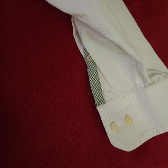 Banana Republic Men's embroidered button shirt off-white small - Picture 6 of 9